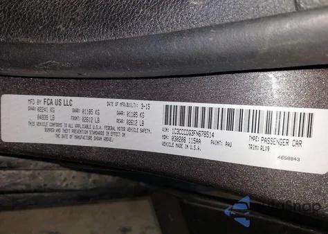 2015 Chrysler 200 S z USA, uszkodzony, nr VIN 1C3CCCDG3FN678514